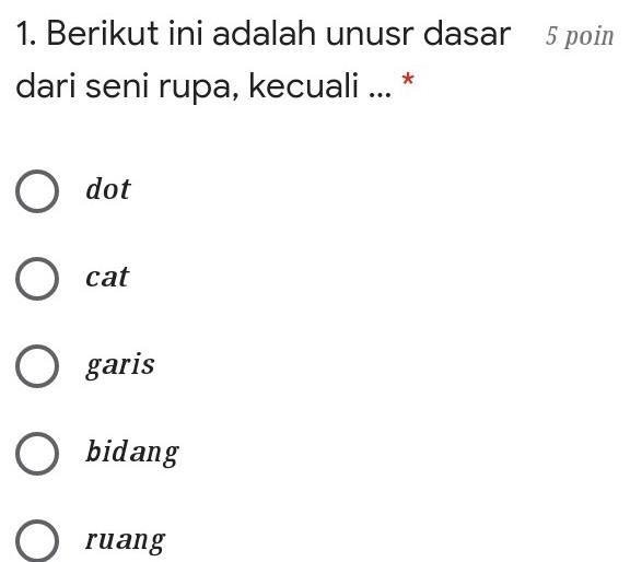 Berikut Ini Adalah Unsur Dasar Seni Rupa Kecuali Yang Perlu Diketahui